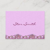  Paisley Pink en Raspberry Visitekaartje (Achterkant)