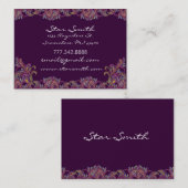  Paisley Pink en Raspberry Visitekaartje (Voorkant / Achterkant)