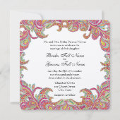  Paisley Pink, Frambozen en Limoen Kaart (Voorkant)