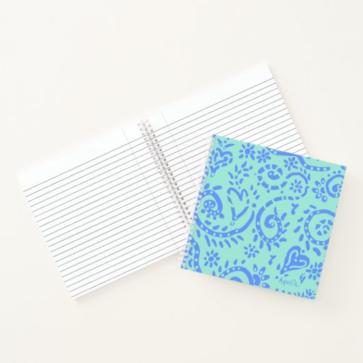 Paisley "Pip" 8,5 x 8,5 inch Spiral Notitieboek (Binnen)
