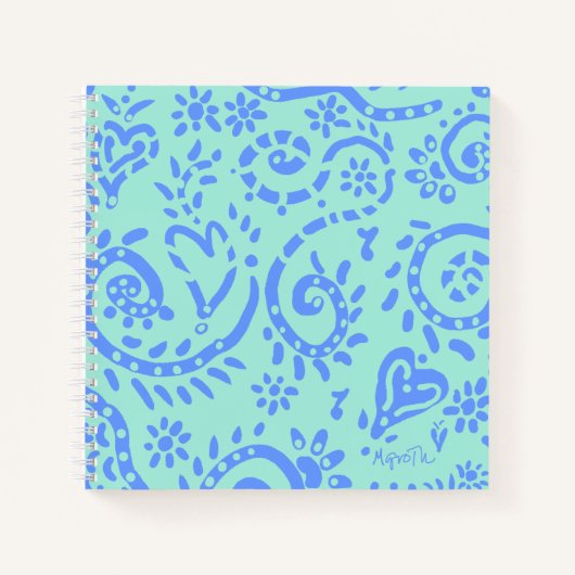 Paisley "Pip" 8,5 x 8,5 inch Spiral Notitieboek (Voorkant)