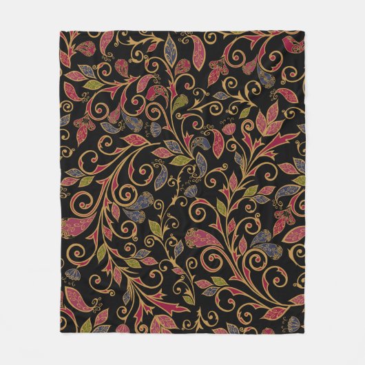 Paisley Plantaardige Blend Fleece Deken (Voorkant)