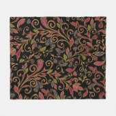 Paisley Plantaardige Blend Fleece Deken (Voorkant (Horizontaal))
