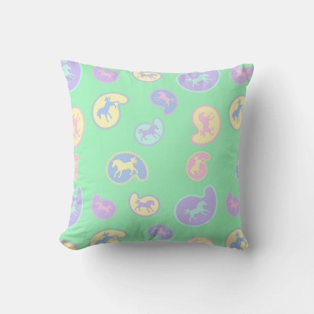 Paisley Ponies Kussen (Voorkant)