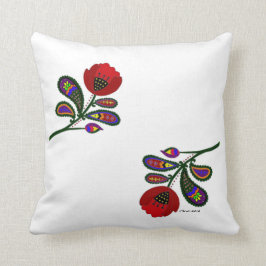 Paisley Poppy Ukraine Folk Art Kussen