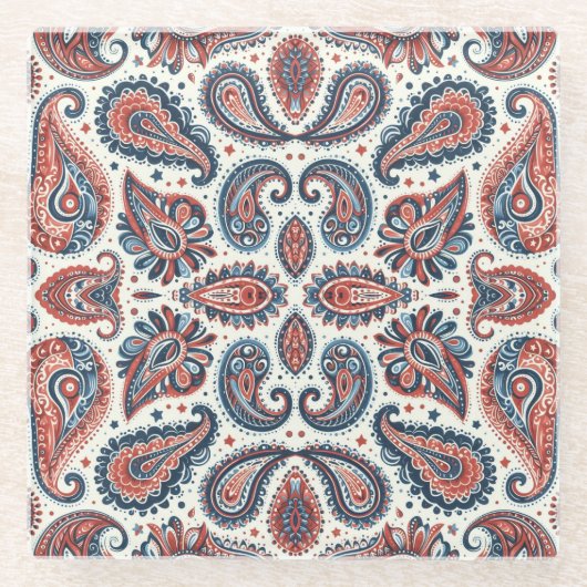 Paisley Pride Glazen Onderzetter (Voorkant)