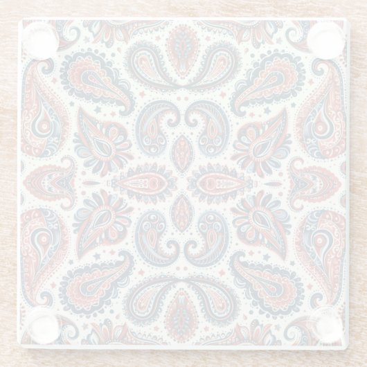 Paisley Pride Glazen Onderzetter (Achterkant)