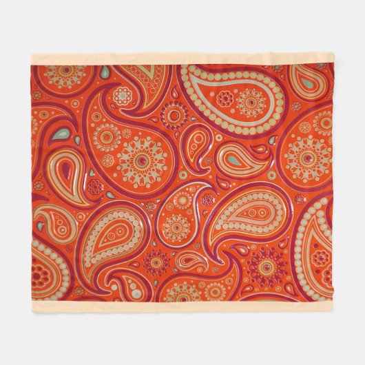 Paisley Print Fleece Blanket (Voorkant (Horizontaal))