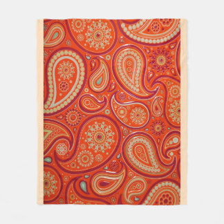 Paisley Print Fleece Blanket Deken