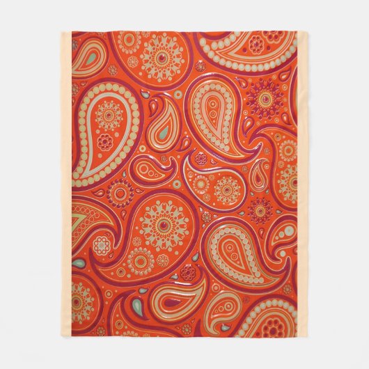 Paisley Print Fleece Blanket Deken (Voorkant)