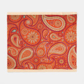 Paisley Print Fleece Blanket Deken (Voorkant (Horizontaal))