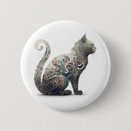 Paisley Profile Cat Ronde Button 5,7 Cm