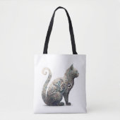 Paisley Profile Cat Tote Bag (Voorkant)