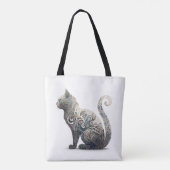 Paisley Profile Cat Tote Bag (Achterkant)