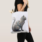 Paisley Profile Cat Tote Bag (Dichtbij)