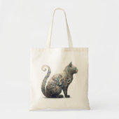 Paisley Profile Cat Tote Bag (Voorkant)