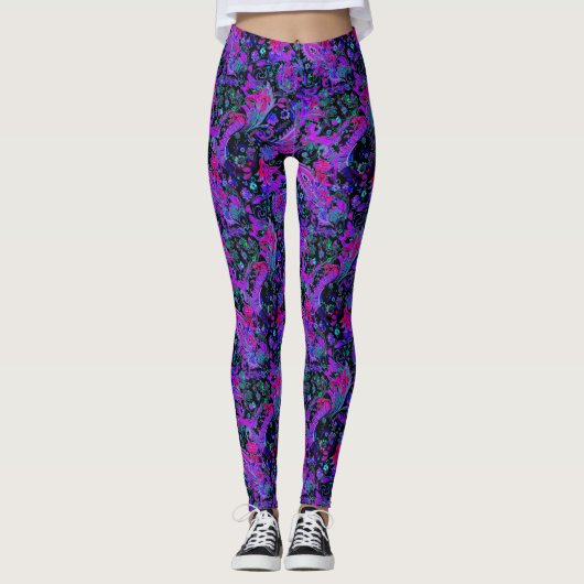 Paisley Psychedelische Broek Leggings (Voorkant)