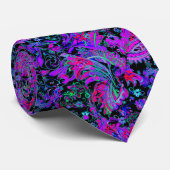 Paisley psychedelische neonkleuren stropdas (Opgerold)