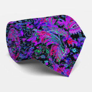 Paisley psychedelische neonkleuren stropdas