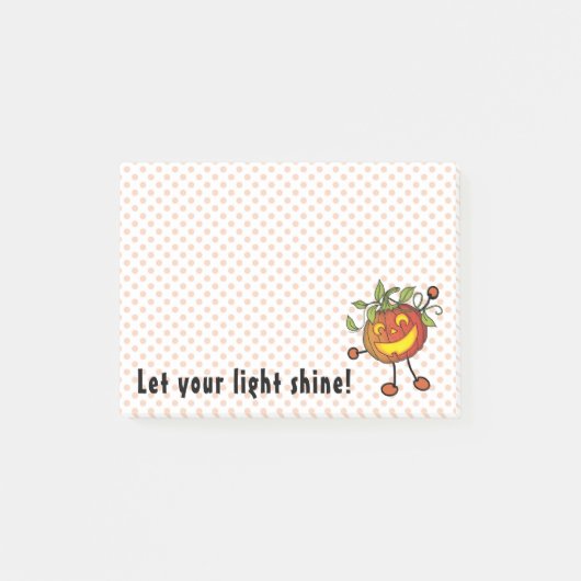 Paisley Pumpkin: Laat je licht schijnen! Post-it® Notes (Voorkant)