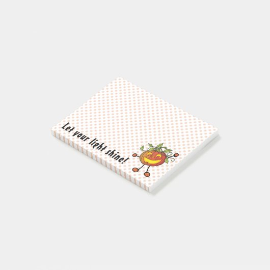 Paisley Pumpkin: Laat je licht schijnen! Post-it® Notes (Schuin)