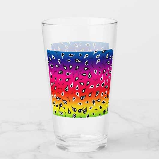 Paisley Rainbow Glas (Voorkant)
