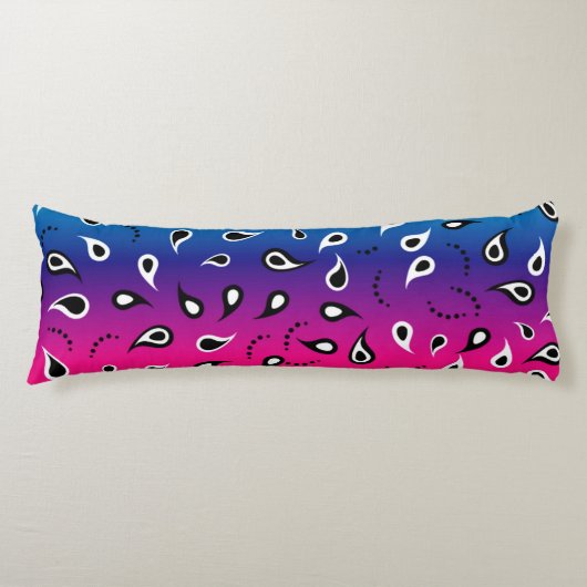 Paisley Rainbow Lichaamskussen (Voorkant)