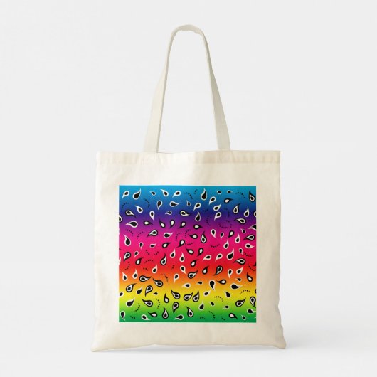 Paisley Rainbow Tote Bag (Achterkant)