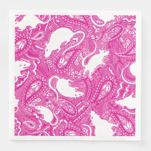 Paisley Rats Napkins Servet (Voorkant)