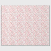 Paisley Red over wit omslagpapier Cadeaupapier (Vlak)