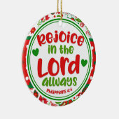 Paisley Rejoice in The Lord Altijd Kerstmis Keramisch Ornament (Rechts)