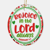 Paisley Rejoice in The Lord Altijd Kerstmis Keramisch Ornament (Links)