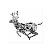 Paisley Rendier - Kerstmis Rubberstempel (Afrduk)