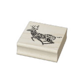 Paisley Rendier - Kerstmis Rubberstempel (Stempel)