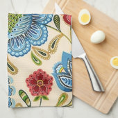 Paisley  Retro Floral Indian Pattern Theedoek (Quarter Fold)