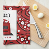 Paisley & Retro Stove Persoonlijke keukenhanddoeke Theedoek (Quarter Fold)