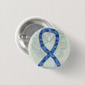 Paisley Ribbon Angel Thyroid Disease Awareness Pin Ronde Button 3,2 Cm (Voorkant /achterkant)