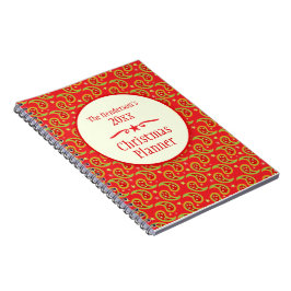 Paisley rode familie kerstplanner notitieboek