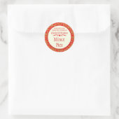 Paisley rood groen cookie swap bakken cadeau stick ronde sticker (Tas)