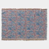 Paisley Rood, Wit en Blauw Faux Denim Deken (Voorkant)