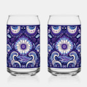 Paisley Royal Blue Soda Glass Blikvorm Glas (Links)