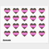 Paisley Roze Bloem 6a4 Hart Sticker (Vel)