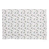 Paisley Roze Bloemen Stippen Patroon Groen Paarse Kussensloop (Voorkant)