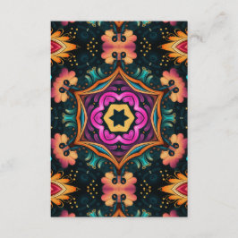 Paisley roze bloemenbruiloft informatiekaartje