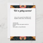 Paisley Roze Bruiloft Kaart (Achterkant)