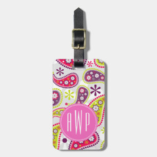 Paisley & Roze Monogram Bagagelabel