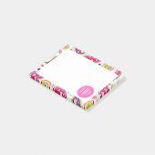 Paisley & Roze Monogram Post-it® Notes (Schuin)