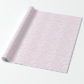 Paisley Roze op wit pakpapier (Uitgerold)