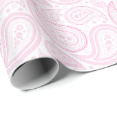 Paisley Roze op wit pakpapier (Rol Hoek)