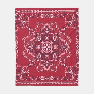 Paisley, schedels, bandana, vierkant ontwerp. fleece deken